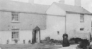 Eliza Jane outside Farmhouse 1890