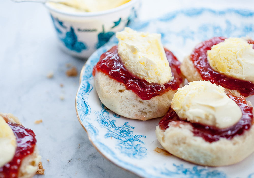 jam cream scone