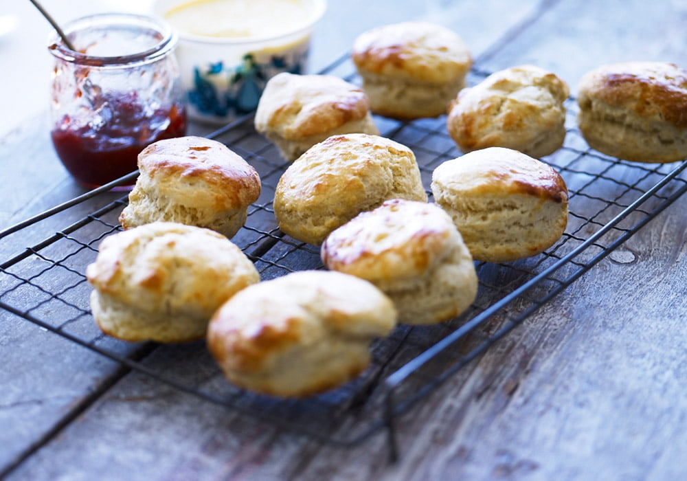 freshly bakes scones roddas