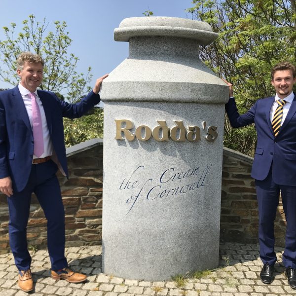 Alex and Nick Rodda by the Rodda's Churn